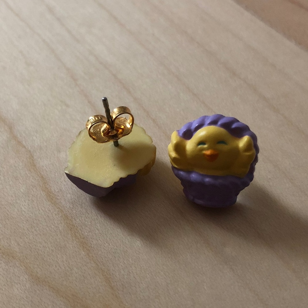 Easter Earrings - Chick in Basket